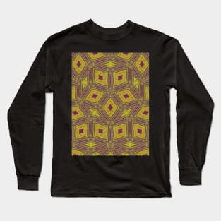 Retro Colored Diamond Shaped Pattern - WelshDesignsTP004 Long Sleeve T-Shirt